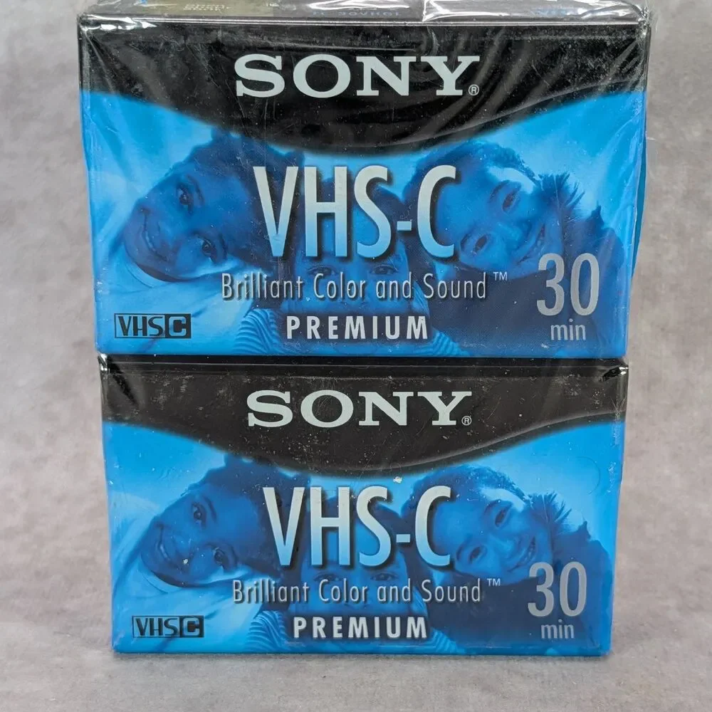 Sony VHS-C Premium Grade Blank Camcorder Tapes 30 Min TC-30VHGL 2-Pack